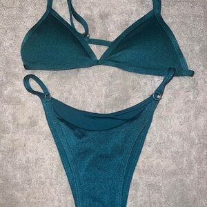 One one swim wear green bikini set